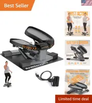 Stair Stepper Mini Gym with Anti-Skid Pedals & Resistance Bands - 11.7kg Weight