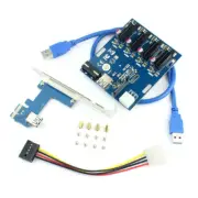 PCIe 1 to 4 PCI Express 1x slot Adapter Port Multiplier Graphics Riser Card