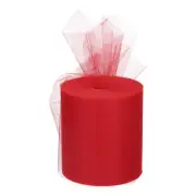 200 Yards Tulle Ribbon Rolls Netting Fabric Spools 6 Inch Red