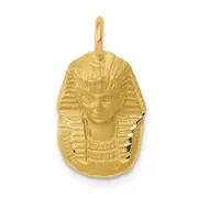 14k Yellow Gold Satin D/C King Tut Charm
