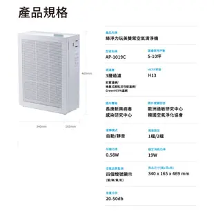 Coway 空氣清淨機 三色完美 AP 1019 C + 寵物嬰幼 寵物機 AP 2318 P 原廠保固一年 免運