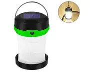 Solar Powered LED Camping Lantern-Solar or USB Rechargeable, Portable Rechargeable Collapsible LED Camping Lantern - Green