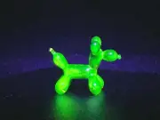 Uranium Vaseline Layered With 24 Karat Gold Balloon Dog Made In The USA