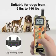 Newest Electric Camouflage Dog Training Collar Pet 1000M Remote Control Waterproof Rechargeable Display for All Size Shock Vibration