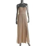 Hailey Adrianna Papell Womens Pink All Lace Prom Formal Dress Gown 8 NWT