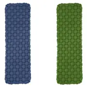 2PCS Inflatable Sleeping Mat Moisture-Proof Sleeping Mat for Outdoor Tent - Navy Blue and Army Green