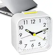 Alarm Clock for Heavy Sleepers | Silent Non-Ticking Glow Night Light Loud Alarm,Glow in The Dark, Portable Bedside Alarm Clock for Kids, Teens