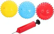 HAWILLOSCH Toddler Sensory Play Gym Set of 6 Inflatable Bounce Balls Spiky Massage Balls Safe PVC for Kids Therapy Motor Skills Random Style