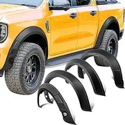 SUERAUTO4X4 Fender Flares Wheel Arches Kit for Ford Ranger Next Gen 2022 2023 2024 2025 Wildtrak, Wildtrak X Accessories, 35MM Extra Wide Body Kit Wheel Arches Protector Trim, with Side Bumper Sensor