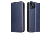 For iPhone 13 Case Leather Flip Wallet Folio Cover with Stand Blue