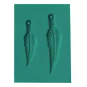PMC Precious Metal Clay Silver 30mm & 40mm Silicone Feather Pendant Push Mold
