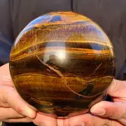 5.24LB Natural Tiger Eye stone ball quartz crystal ball Reiki healing