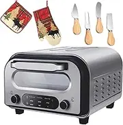 Pizza Oven Pizza Maker, 12 Inch Electric Indoor Pizza Oven with 6 Presets, Countertop Pizza Maker with LED Control Panel, Heat Quickly, Cook in 90 Seconds, Adjustable Time and Temperature