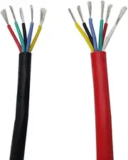 Outdoor Cold and High Temperature Resistant Wire Special Soft Silicone Wire 5core 0.3/0.5/0.75/1 Square -60 Degree Cable (Color : Red, Size : 5core 0.5mm2)