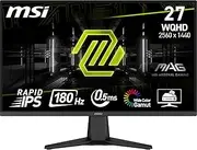 MSI MAG 275QF 27 Inch WQHD Gaming Monitor - 2560 x 1440 Rapid IPS Panel, 180 Hz / 0.5ms (GtG, Min.),101% sRGB Colour Gamut, Frameless Design, HDR Ready - DisplayPort 1.4, HDMI™ 2.0b(WQHD@144Hz)