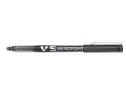 Pilot V5 Hi-Tecpoint Liquid Ink Rollerball Pen 0.5Mm Tip 0.3Mm Line Black Pack 2
