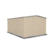 Absco Sheds 4.48 x 3.0 x 2.06m Classic Cream Workshop Double Door Garden Shed