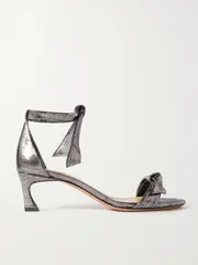 [ALEXANDRE BIRMAN] ALEXANDRE BIRMAN - Clarita Metallic Leather Sandals - Silver - IT35 IT 35 Silver