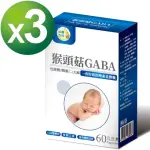 【辰鑫生技】猴頭菇GABA一夜好眠舒壓素食膠囊3盒組共180顆(猴頭菇;GABA;色胺酸;酸棗仁)