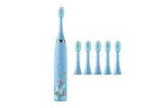 Kids Electric Toothbrushes Sonic Toothbrush Cute Cartoon Teeth Whitening Toothbrush Soft Bristle-Blue