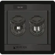 BLUE SEA 1478 360 PANEL 12V DC SOCKET & DUAL USB CHARGER