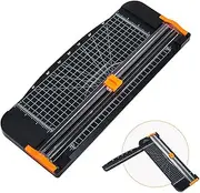 Paper Cutter,Paper Cutter Guillotine A4 Portable Small Guillotine with Automatic Security Safeguard and Side Ruler Photo Cutter for Scrapbooking Craft Paper, Photos, Label, Cardstock