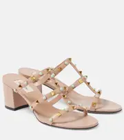 [Valentino Garavani] Valentino Garavani Rockstud leather mules AU 7 pink