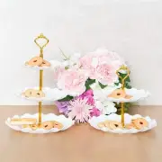 2 | 3 Tier Cake Stand Cupcake Holder White Plastic Dessert Display Wedding Party