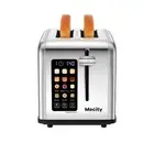 2 Slice Toaster Touch Screen 1.5" Wide Slot, Stainless Steel Smart Bread Toas...