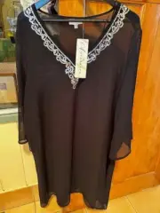 Autograph Size 26 Black Sequin Sheer Overshirt | Over Swimwear Tunic BNWT