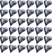 uxcell 40 Pcs 3D Heart AB Gray Nail Rhinestones 12x13mm K9 Glass Crystal Rhinestones Pointed Back Crooked Heart Gems for Nail Charm Art DIY Decoration Craft