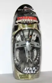 Star Wars Titanium Series Clone Wars Republic Gunship Die Cast Hasbro 2006 NIB