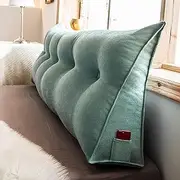 Sofa Slipcovers Triangular Headboard Pillow Back/Lumbar Support Cushion Wedge Daybed Bolster Pillow for Sofa Reading Pillow with Washable Cover Blue 150 * 50 * 20cm