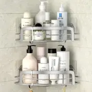 Shower Caddy Corner, Bathroom Corner Shower Shelfs, Adhesive Wall Mounted Shower