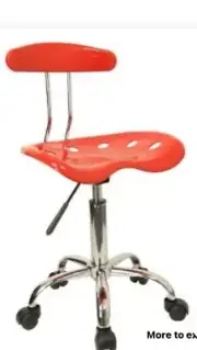 Flash Furniture Orange Plastic Task Chair, Orange - LF-214-ORANGEYELLOW-GG