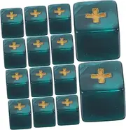 Vaguelly 20pcs Arithmetic Teaching Tools Addition and Subtraction Games Math Teaching Dices Math Activity Operational Minus Symbol Early Educational Educational Acrylic Green