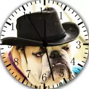 Funny English Bull Dog Frameless Borderless Wall Clock Nice Gifts or Decor F95