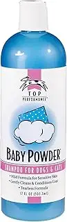 Top Performance Baby Powder Pet Shampoo in 17 Oz. Size for Bathing Puppies and Kittens – Helps Pets with Skin Conditions