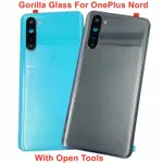 適用於 ONEPLUS NORD 原裝全新大猩猩玻璃電池蓋硬後門蓋後殼面板外殼 + 相機鏡頭膠