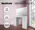 WHITE MAKE-UP DRESSER TABLE WITH LED SMALL MIRROR WITH DRAWER KDLS07-F