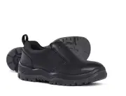 MONGREL 315085 SLIP-ON STEEL TOE SAFETY SHOES BLACK Premium Leather Work Boots