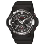 Casio Men G-Shock Ana-Digi World Timer Black Resin Alarm Dive Watch GA200-1A