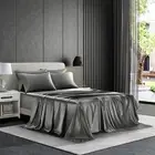 4 Piece Twin Size Satin Bedding Sheet Pillowcase Sets Deep Pocket Luxury Rich...
