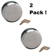 2 Master Lock 2-7/8" 6271KAW700A-80030 Keyed Alike Hockey Puck Shackleless Locks