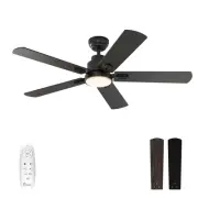 52 Inch Indoor Ceiling Fans with Lights and Remote Control, 6 Speeds Slient R...