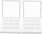 Gogogmee Versatile Square Plastic Makeup Palette Case Empty Palette Box for Women DIY Eyeshadow Organizer