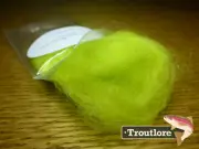 LV2NYMPH DUBBING CHARTREUSE ELECTRIC WOOL DUB - NEW FLY TYING MATERIAL