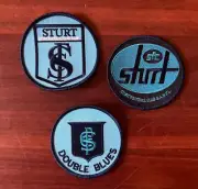 Sturt Football Club 3 patch combo Double Blues retro jumper patches SANFL footy
