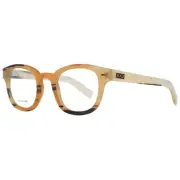 Ermenegildo Zegna ZC 5014 Men Beige Optical Frame Full Rim Casual Eyeglasses