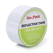 Reflective Tape 2IN X 30FT Outdoor High Visibility Conspicuity Safety 1 White